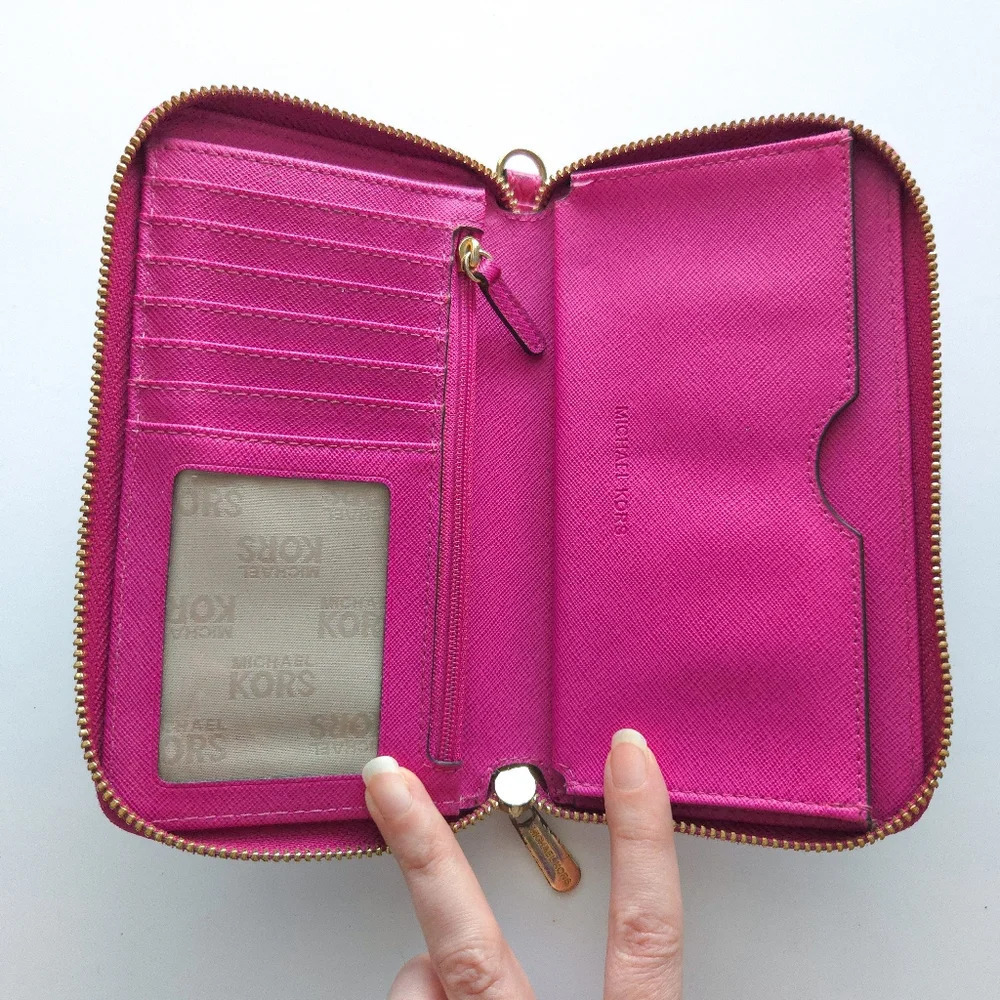 Michael Kors Fuchsia Pink Python Snakeskin Emboss… - image 3